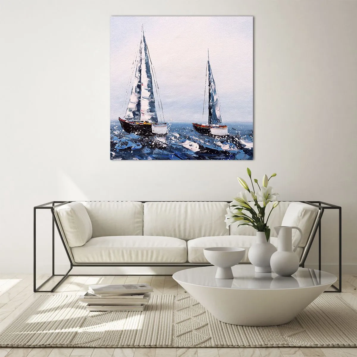 Cuadro sobre vidrio - Impresiones sobre Vidrio - Hermandad del viento - 70x70 cm