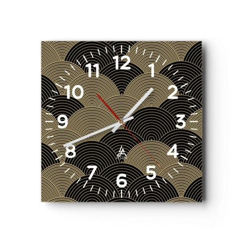 Reloj de pared - Reloj de vidrio - Multiplicación de la unidad - 40x40 cm