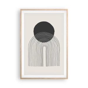 Póster en marco roble claro - Temblor y certeza - 61x91 cm