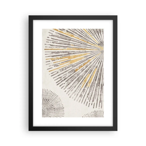 Póster en marco negro - Belleza lineal - 30x40 cm
