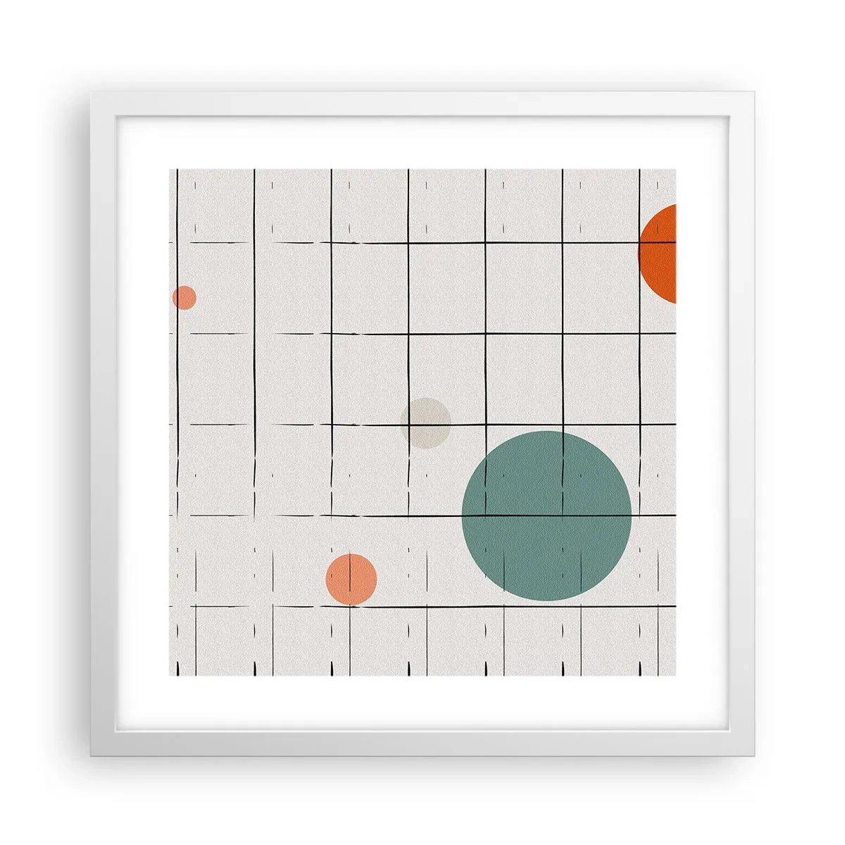 Póster en marco blanco - Atrapados. ¿Nosotros o ellos? - 40x40 cm