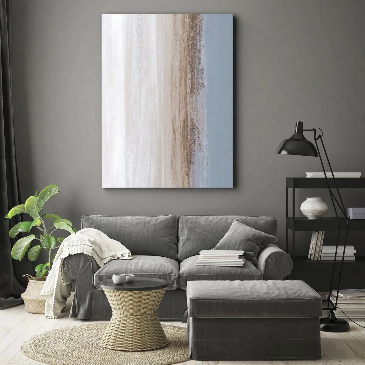 Cuadro sobre lienzo - Impresión de Imagen - Paisaje ambiguo - 55x100 cm