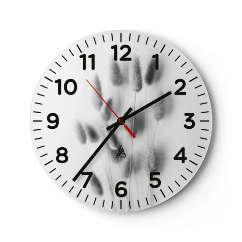 Reloj de pared - Reloj de vidrio - Esponjas naturales - 40x40 cm