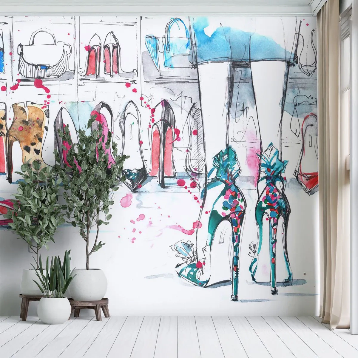 Fotomural Standard Eco - Ábrete, sésamo - Armario de mujer, Moda, Bolsa - 150x105 cm