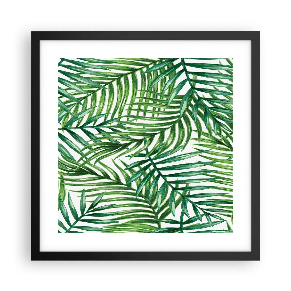 Póster en marco negro - Bajo el verde - 40x40 cm