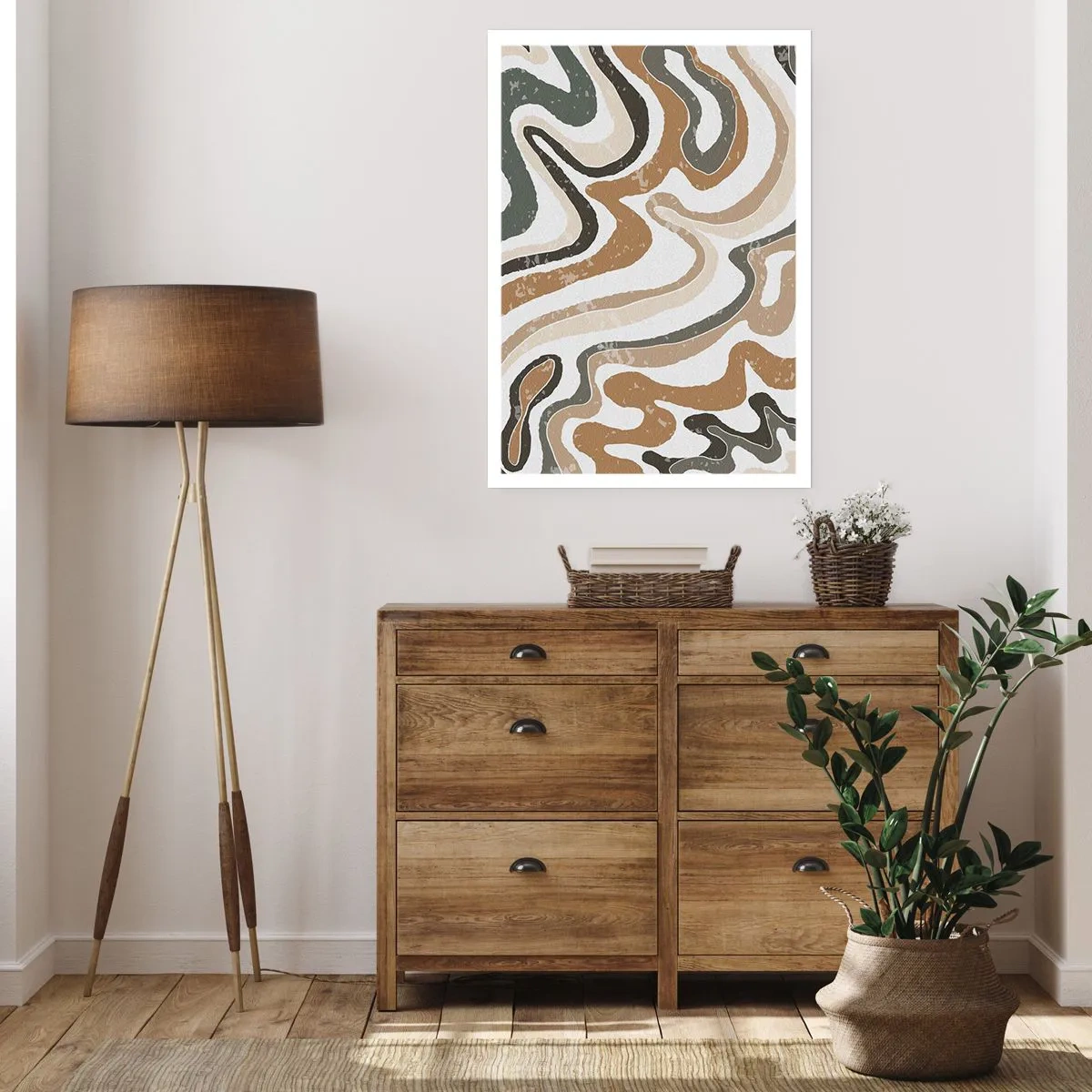 Póster - Meandros de colores terrosos - 40x50 cm