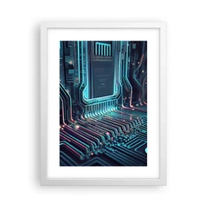 Póster en marco blanco - Mi forma de pensar - 30x40 cm