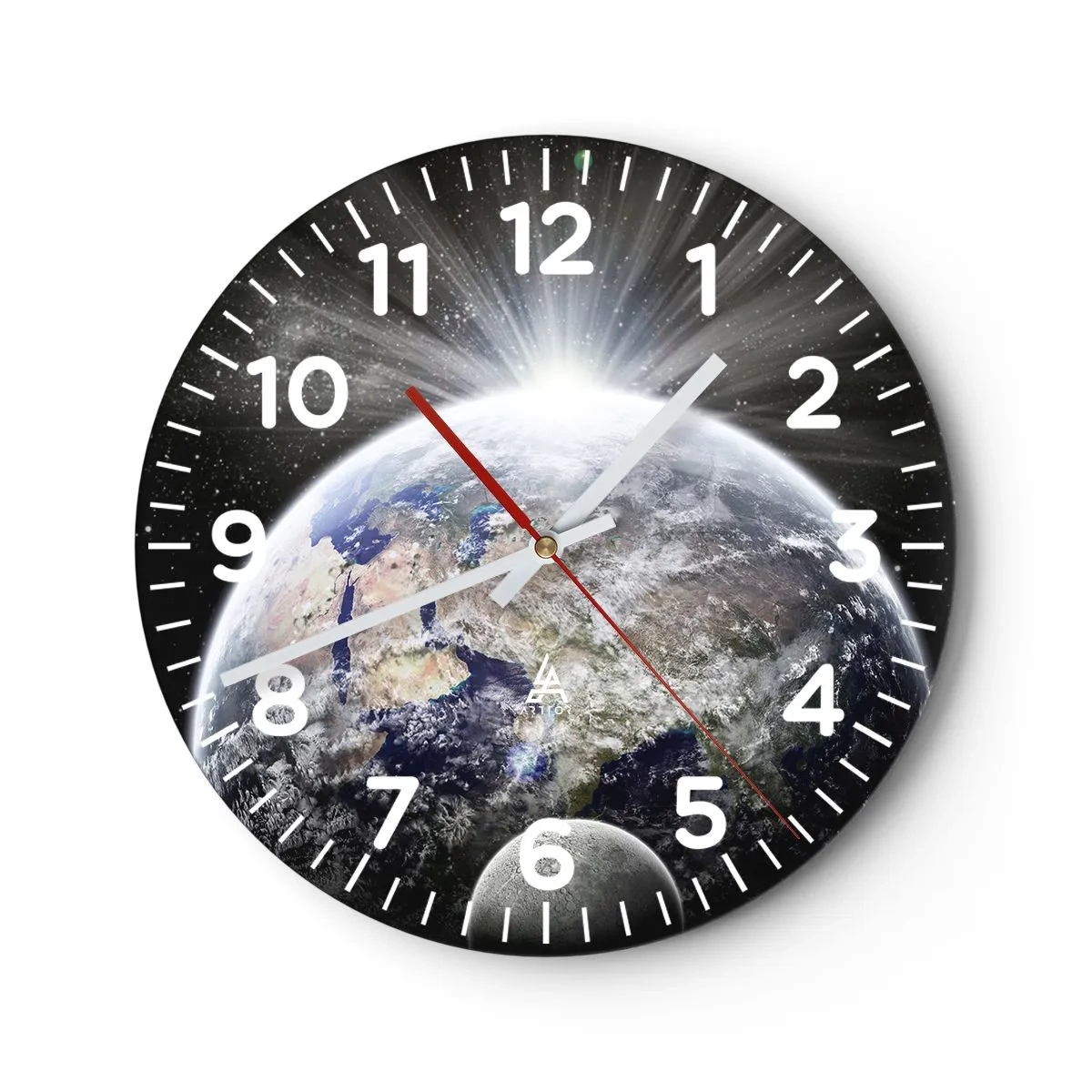 Reloj de pared - Reloj de vidrio - En todo su esplendor - 40x40 cm