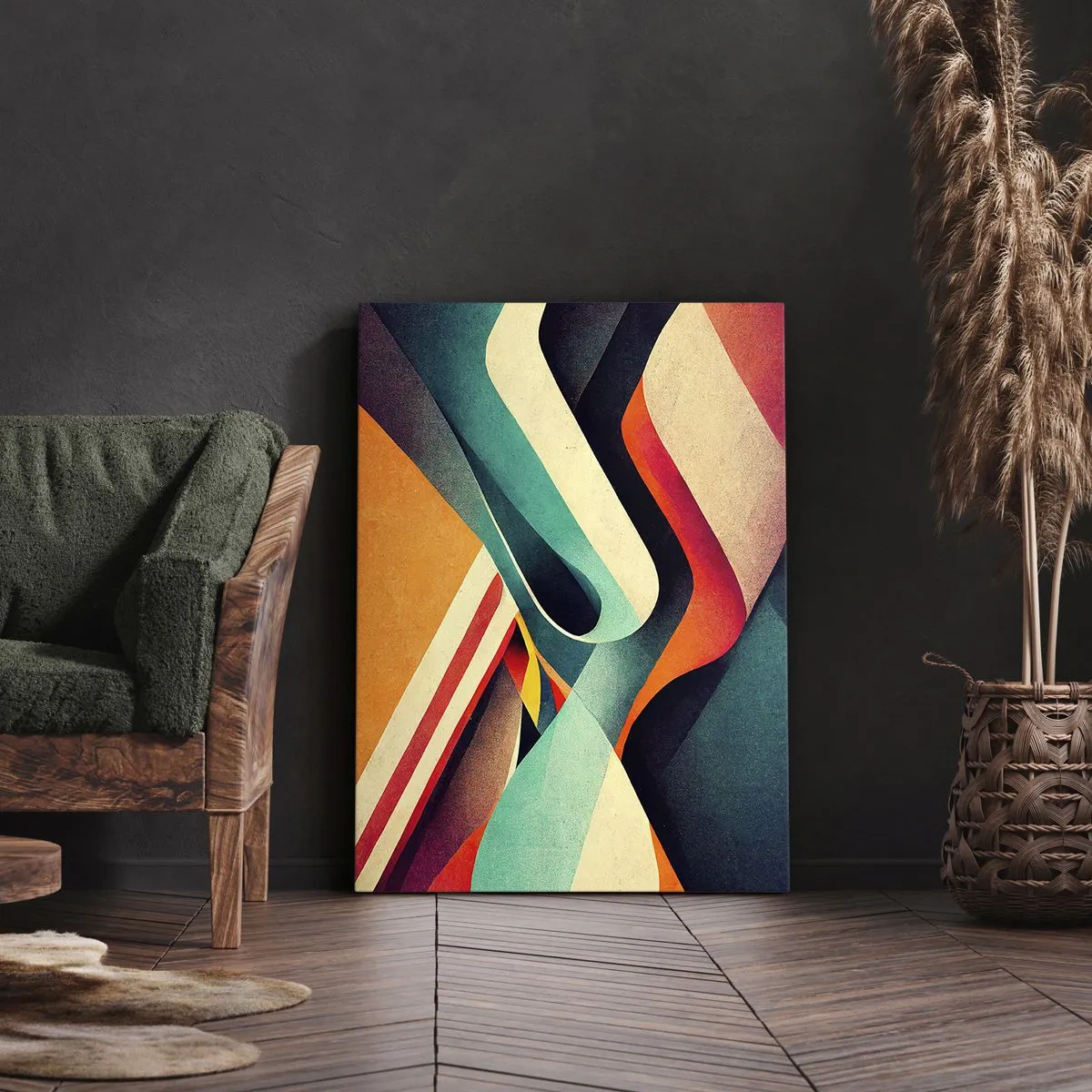 Cuadro sobre lienzo - Impresión de Imagen - Composición intensa - 55x100 cm