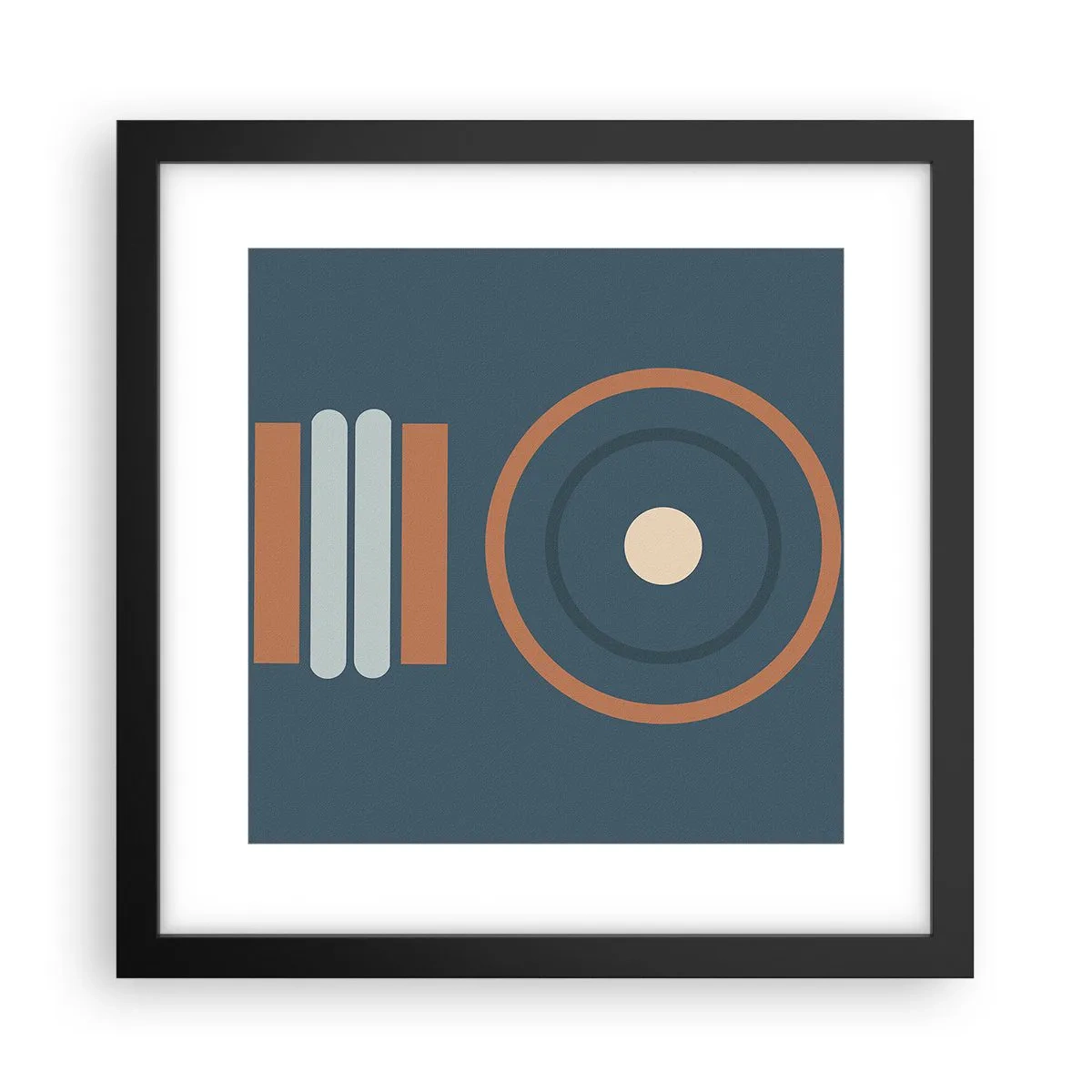 Póster en marco negro - La esencia de las cosas - 30x30 cm