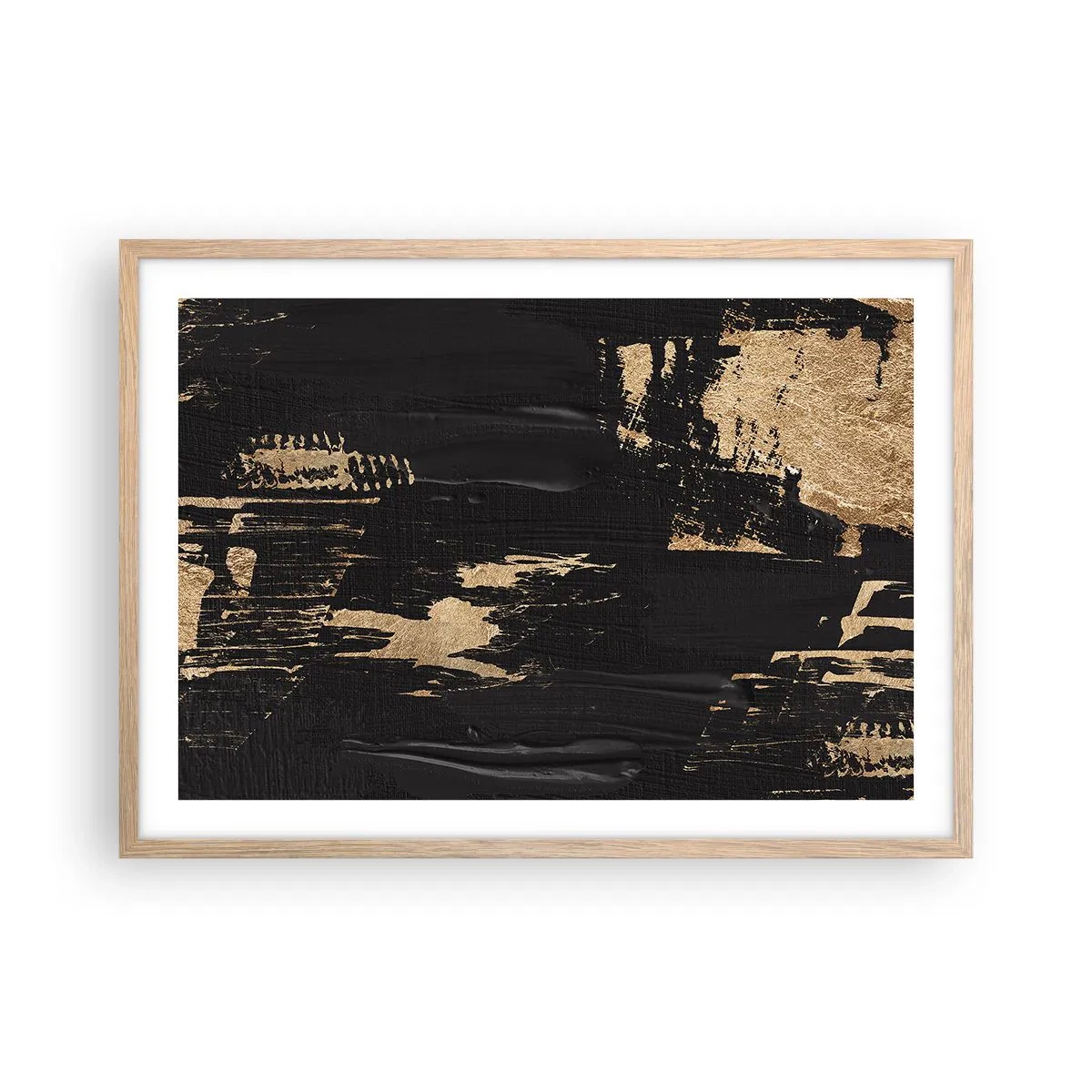 Póster en marco roble claro - Un rastro de tacto - 70x50 cm