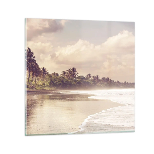 Cuadro sobre vidrio - Impresiones sobre Vidrio - La caricia de las olas - 30x30 cm