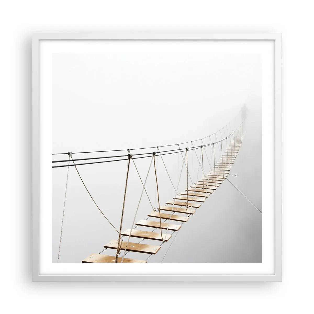 Póster en marco blanco - ¿Adónde le llevará? - 60x60 cm