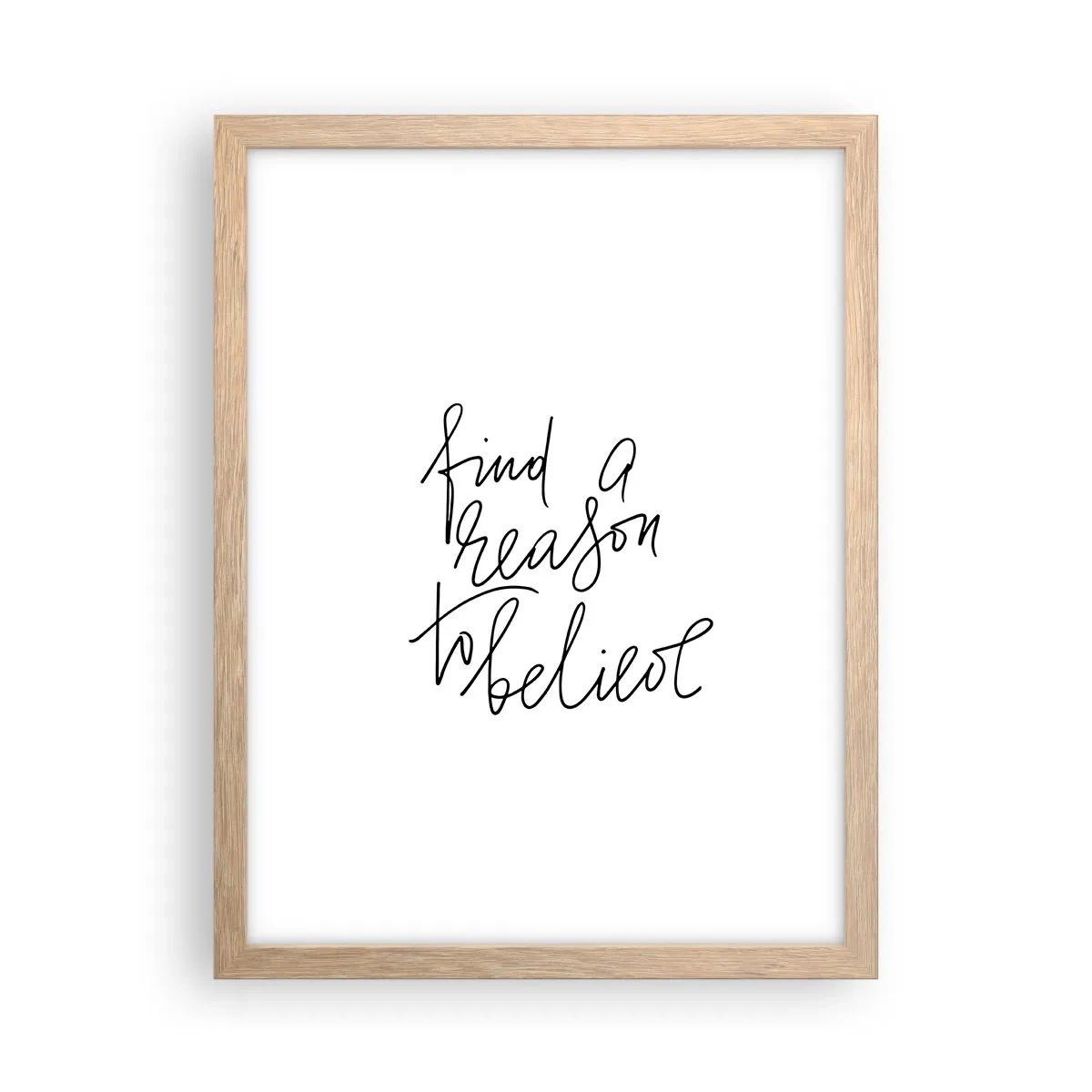 Póster en marco roble claro - Es posible - 30x40 cm