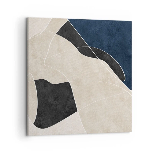 Cuadro sobre lienzo - Impresión de Imagen - Composición abstracta - contraste de colores - 50x50 cm