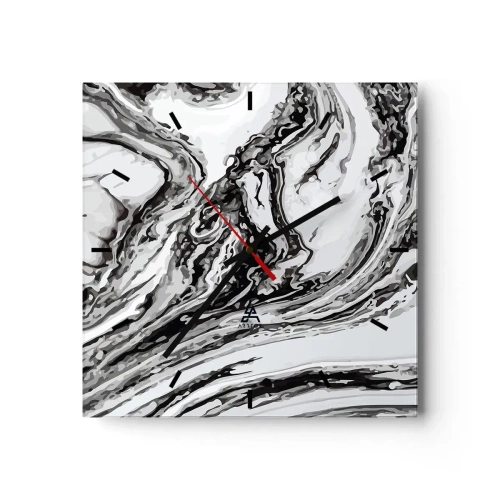 Reloj de pared - Reloj de vidrio - Al principio existía el caos - 40x40 cm