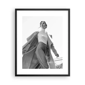 Póster en marco negro - ¿Vienes conmigo? - 40x50 cm