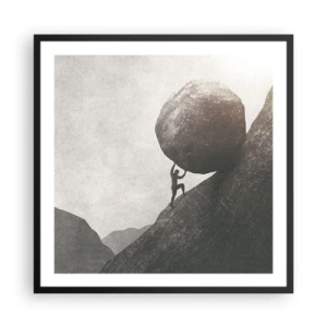 Póster en marco negro - Creo, contra toda esperanza - 60x60 cm