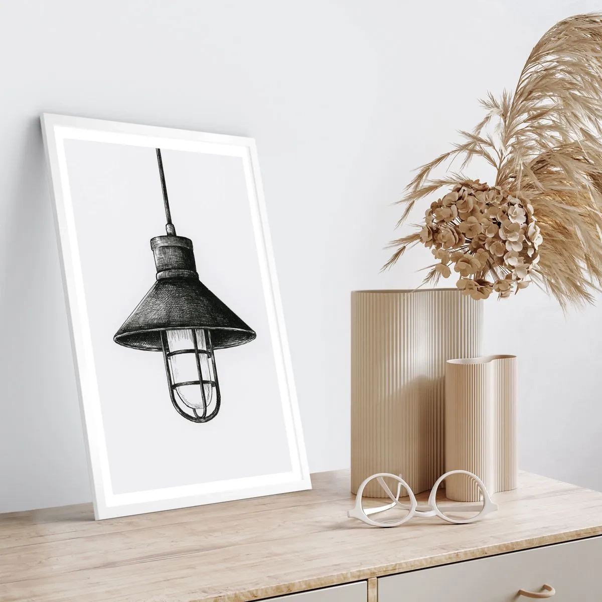 Póster en marco blanco - Como hace años... - 30x40 cm