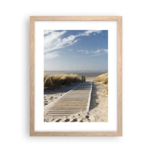 Póster en marco roble claro - Más allá de la duna, en el susurro de la naturaleza - 30x40 cm