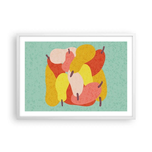 Póster en marco blanco - Saborear el sol del verano - 70x50 cm