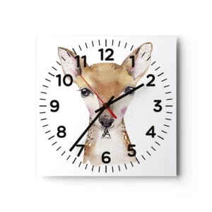 Reloj de pared - Reloj de vidrio - La naturaleza de la inocencia - 40x40 cm