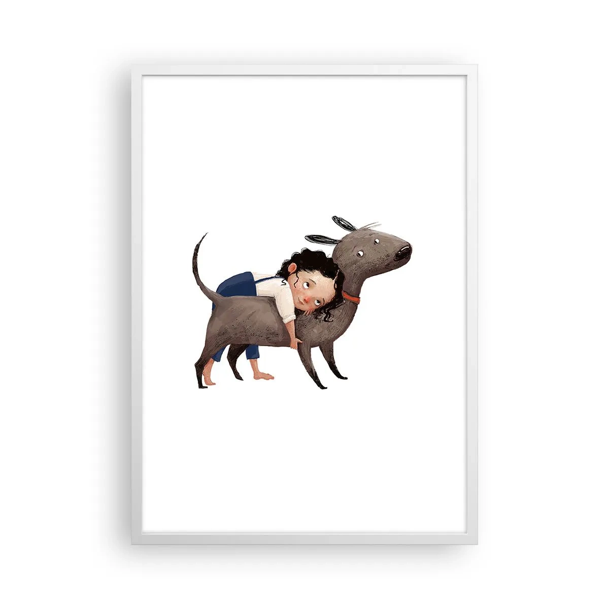 Póster en marco blanco - Mejores amigos - 50x70 cm