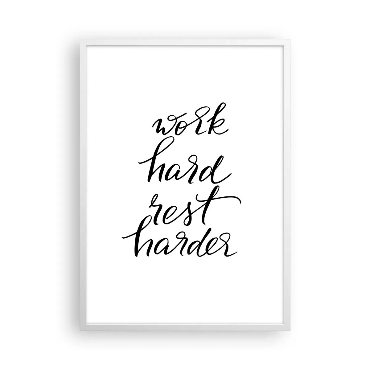 Póster en marco blanco - Balance de vida - 50x70 cm