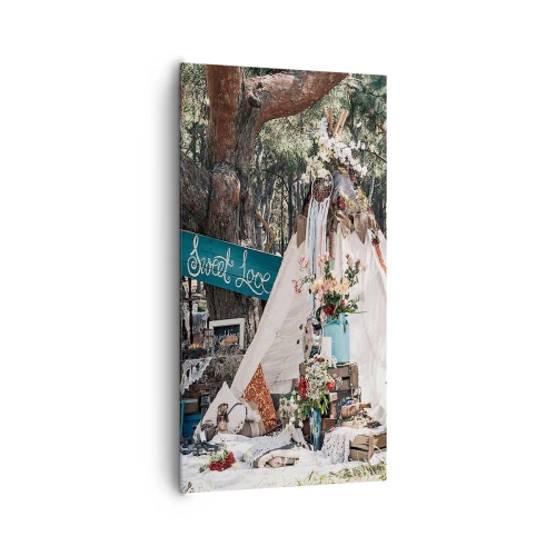 Cuadro sobre lienzo - Impresión de Imagen - Amor exótico - 65x120 cm