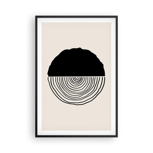 Póster en marco negro - Mitad y mitad - 61x91 cm