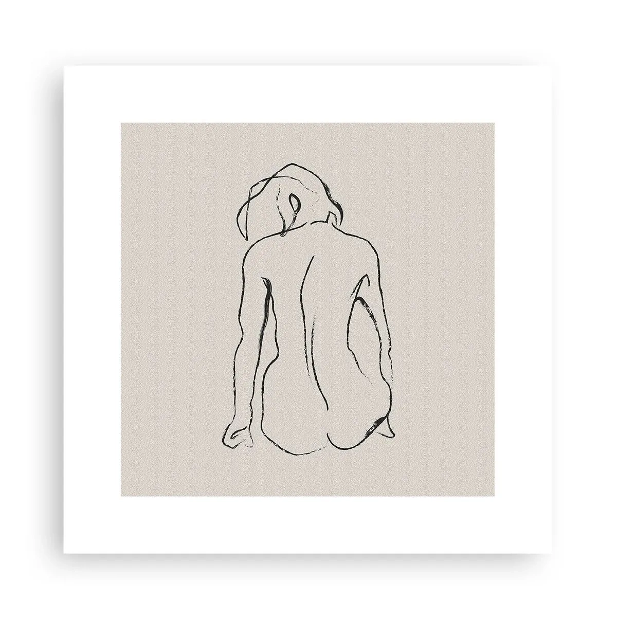 Póster - Esbozos de una espalada - 30x30 cm