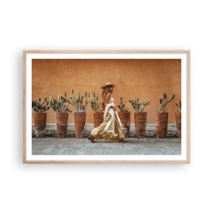 Póster en marco roble claro - Estilo hippie - 91x61 cm