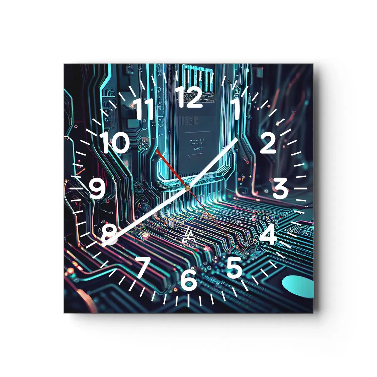 Reloj de pared - Reloj de vidrio - Mi forma de pensar - 30x30 cm