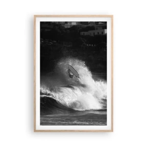 Póster en marco roble claro - Desafío aceptado - 61x91 cm