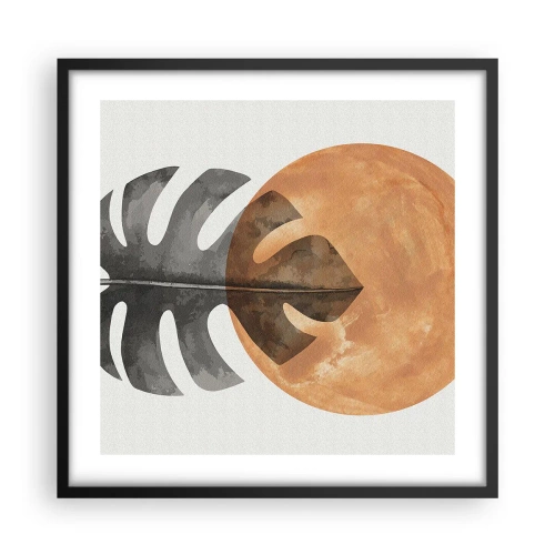 Póster en marco negro - Siempre el sol - 50x50 cm