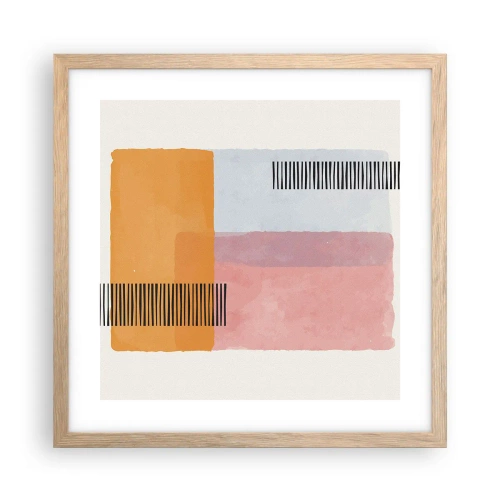 Póster en marco roble claro - La rectitud - 40x40 cm