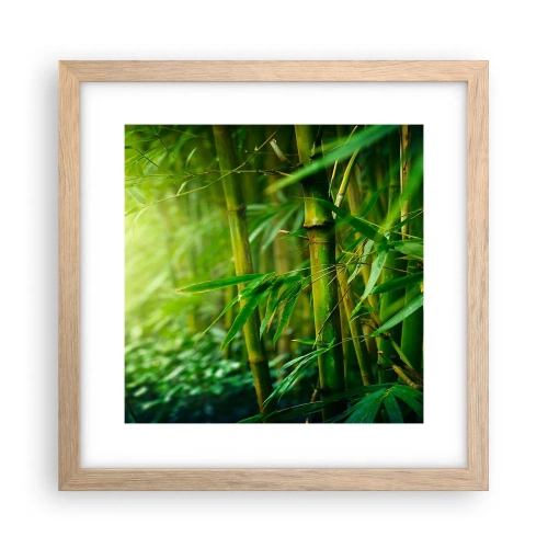 Póster en marco roble claro - Conocer el propio verdor - 30x30 cm