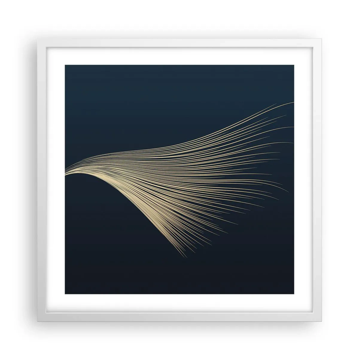 Póster en marco blanco - Como el cabello de un ángel - 50x50 cm