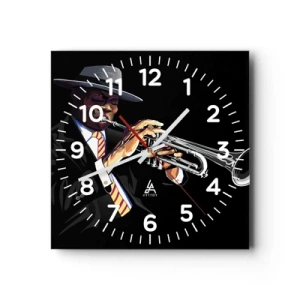 Reloj de pared - Reloj de vidrio - El encanto de la vieja escuela - 30x30 cm