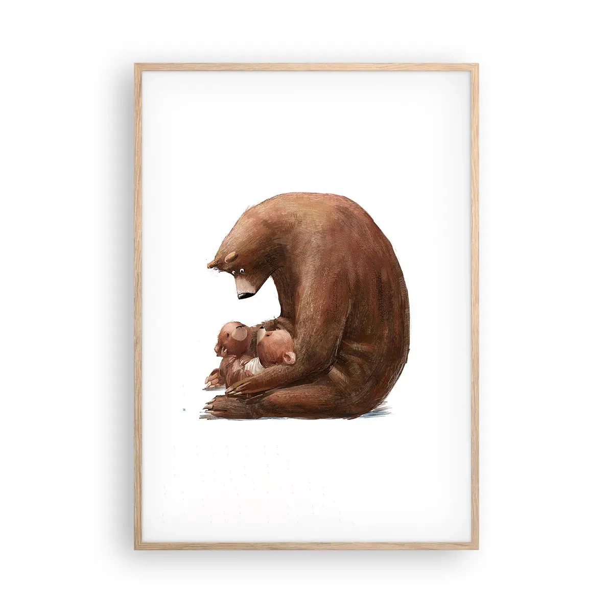 Póster en marco roble claro - Dulces sueños, niños - 70x100 cm