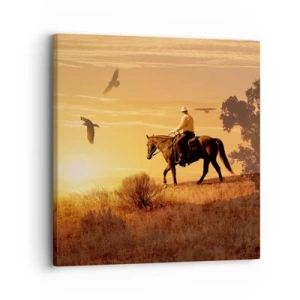 Cuadro sobre lienzo - Impresión de Imagen - Solo a través de la pradera - 30x30 cm
