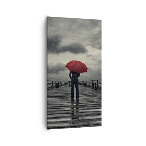 Cuadro sobre lienzo - Impresión de Imagen - No importa que llueva - 65x120 cm