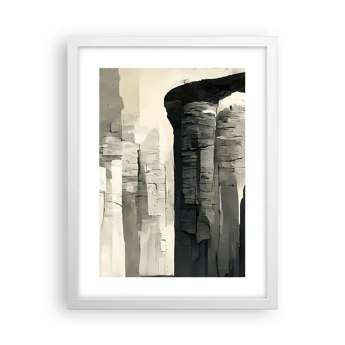 Póster en marco blanco - La majestuosidad de la antigüedad - 30x40 cm