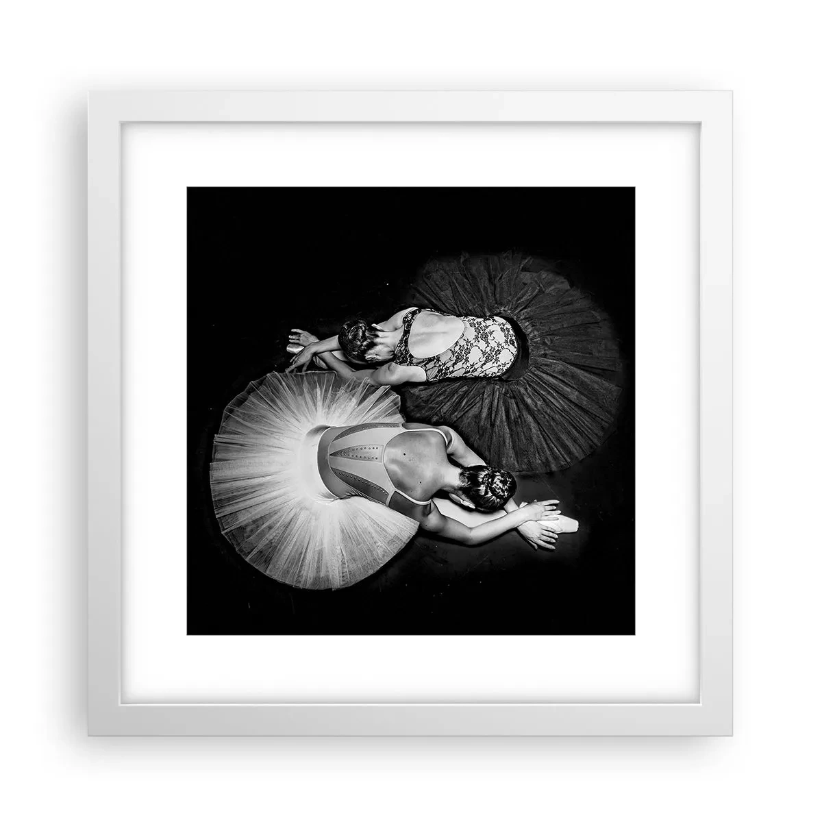 Póster en marco blanco - Yin y yang: el equilibrio perfecto - 30x30 cm