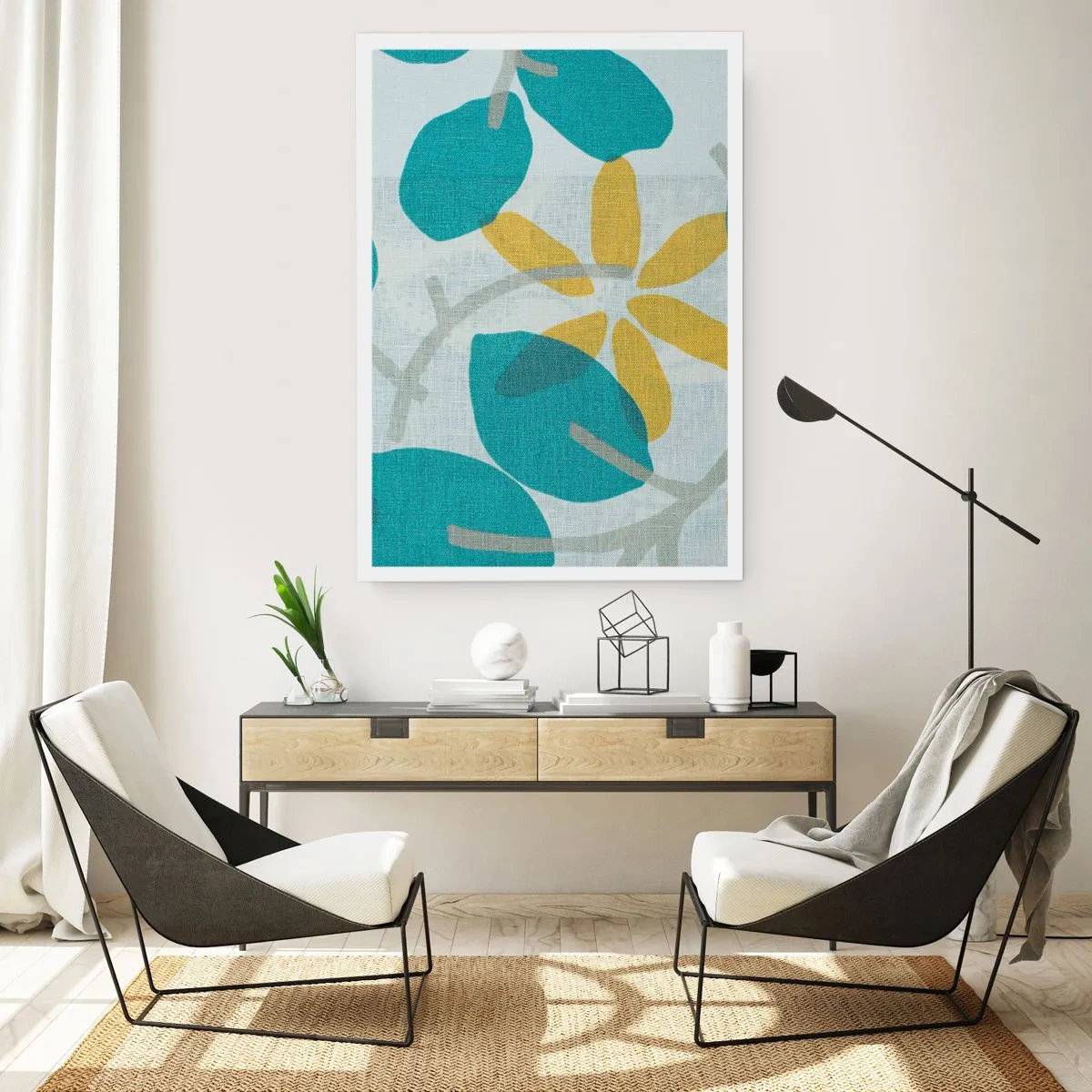 Póster - Entre hojas azules - 30x40 cm