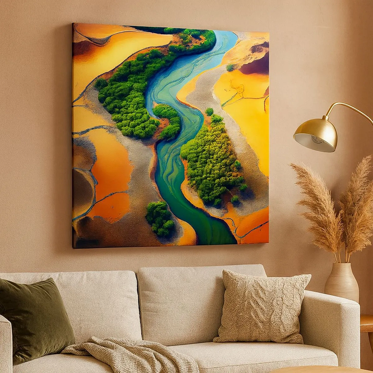 Cuadro sobre lienzo - Impresión de Imagen - Río que da vida - 30x30 cm