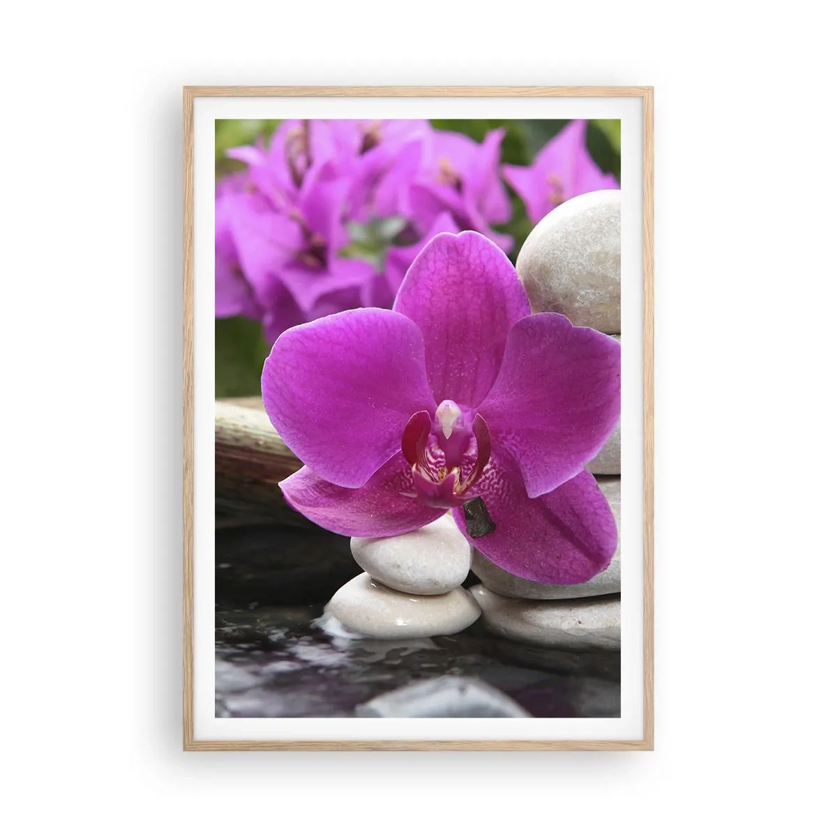 Póster en marco roble claro - Ya estás descansando - 70x100 cm