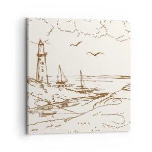 Cuadro sobre lienzo - Impresión de Imagen - Un esbozo de un recuerdo de verano - 70x70 cm