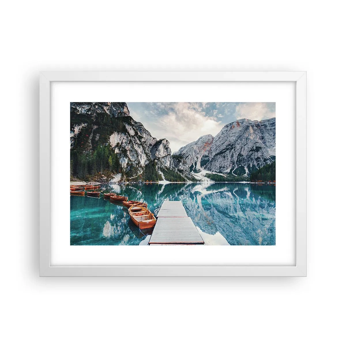 Póster en marco blanco - Te mostraremos la fuente de la belleza - 40x30 cm