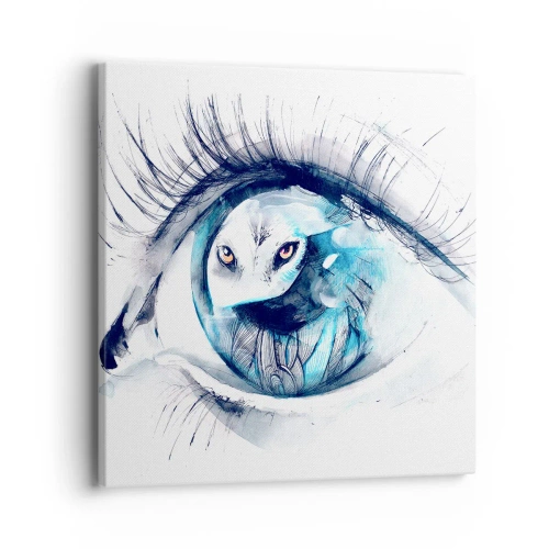 Cuadro sobre lienzo - Impresión de Imagen - Ojo con la naturaleza - 40x40 cm